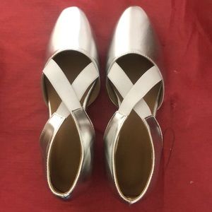 Dance and Sway Womens Leatherette Silver 7-7.5 dance shoes